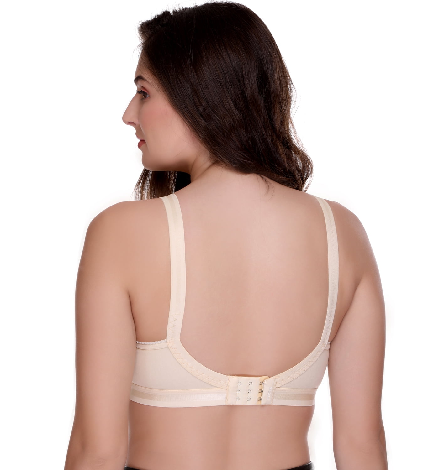 Sona Women's Perfecto Cotton Full Coverage Plus Size Non-Padded Wirefree Everyday Bra(36C_Beige)
