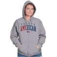 thumbnail image 3 of Puerto Rico Nuyorican USA State Flag Zip Up Hoodie Men's Women's Brisco Brands S, 3 of 5