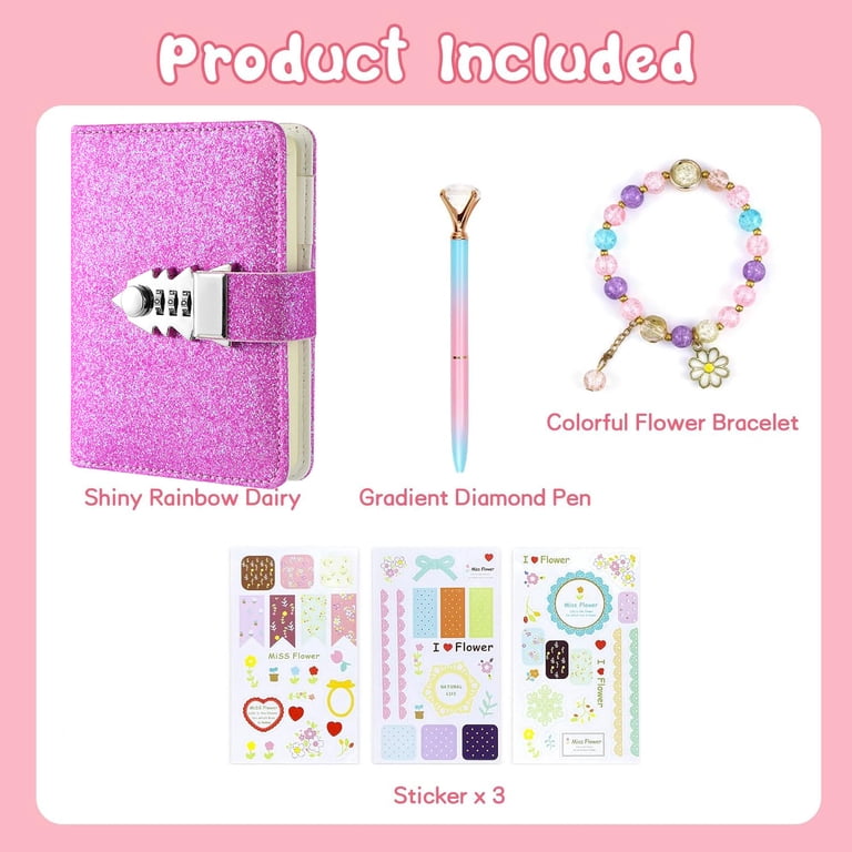 Diary with Lock, A7 Notebook Secret Diary, Password Locked