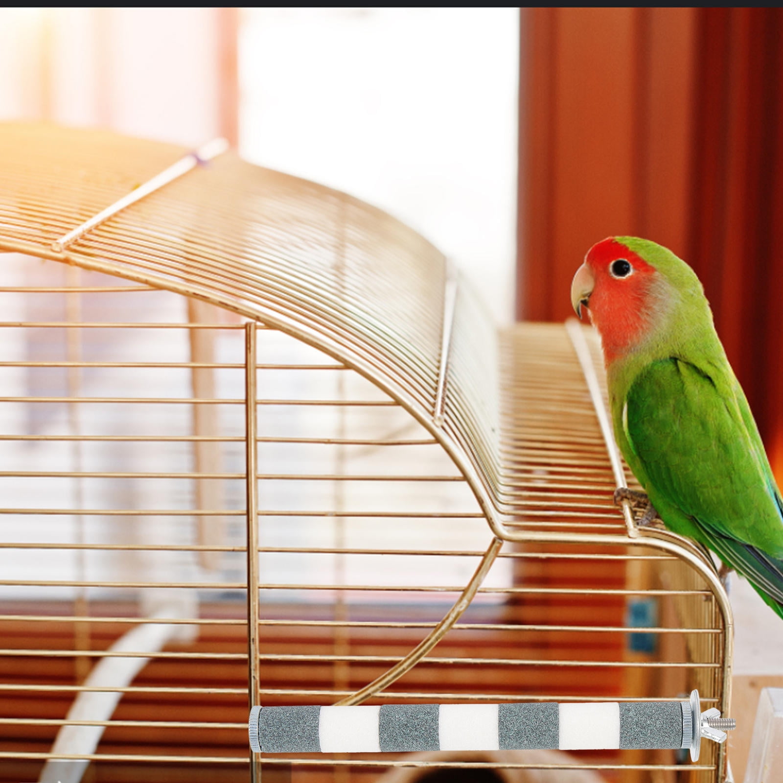 HONMEET Bird Cage Accessory, Multi-Color Bite-Resistant Perch for Parakeets and Parrots