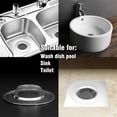 thumbnail image 2 of Kitchen Drain Rack Home Portable Stainless Steel Bathtub Hair Catcher Stopper Shower Drain Hole Filter Trap Kitchen Metal Sink Strainer 2Pcs, Kitchen Essentials Clearance Sale, 2 of 3