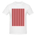 thumbnail image 4 of Bingfone Stripes Red White Men'S Loose Fit Short-Sleeve Pocket T-Shirt, 4 of 7