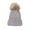 Gray, variant on ameIAEA Kids Winter Hat Toddler Knitted Beanie with Pom Winter Warm Cap for Baby Girls Boys