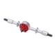 thumbnail image 2 of Eje de transmisión de puente trasero de metal para WPL D12 RC, accesorios de actualización (plata y rojo), 2 of 14