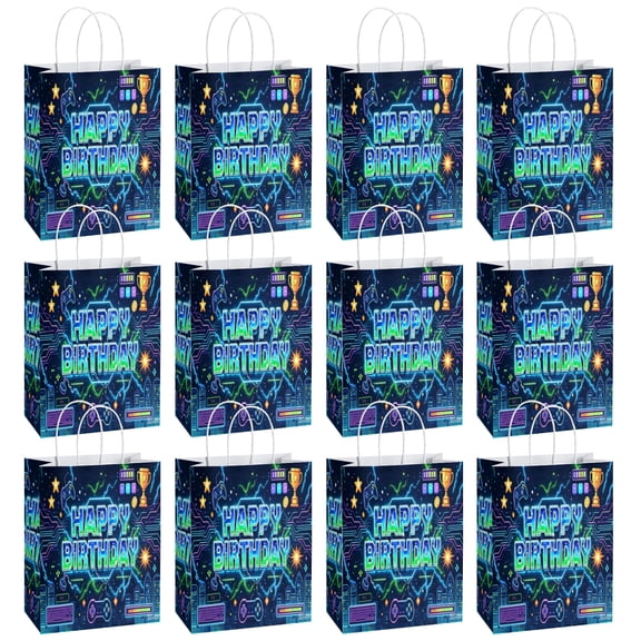 Game On Birthday Party Favors Bag Game On Gift Bags Party Candy Snack Bag 12pcs