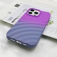 thumbnail image 4 of Compatible with iPhone 14 Pro Max Phone Case Girls Cute Gradient Bicolor Crimp Wave Pattern Soft Silicone Shockproof Camera Protective Back Cover Slim Phone Case for Women - Purple Gray, 4 of 13