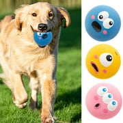 Visland Dog Squeaky Toys Soft Latex Squeak Dog Toys Chewing Squeaky Toy Fetch Play Balls Toy for Puppy Small Medium Pets Dog