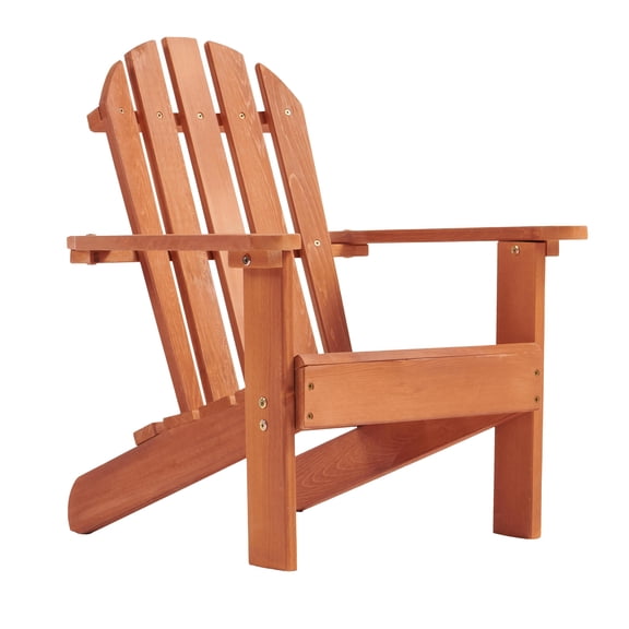 Wooden Kid's Adirondack Chair for Indoor and Outdoor, Natural Cedar Patio Lounge Chiar for Kids