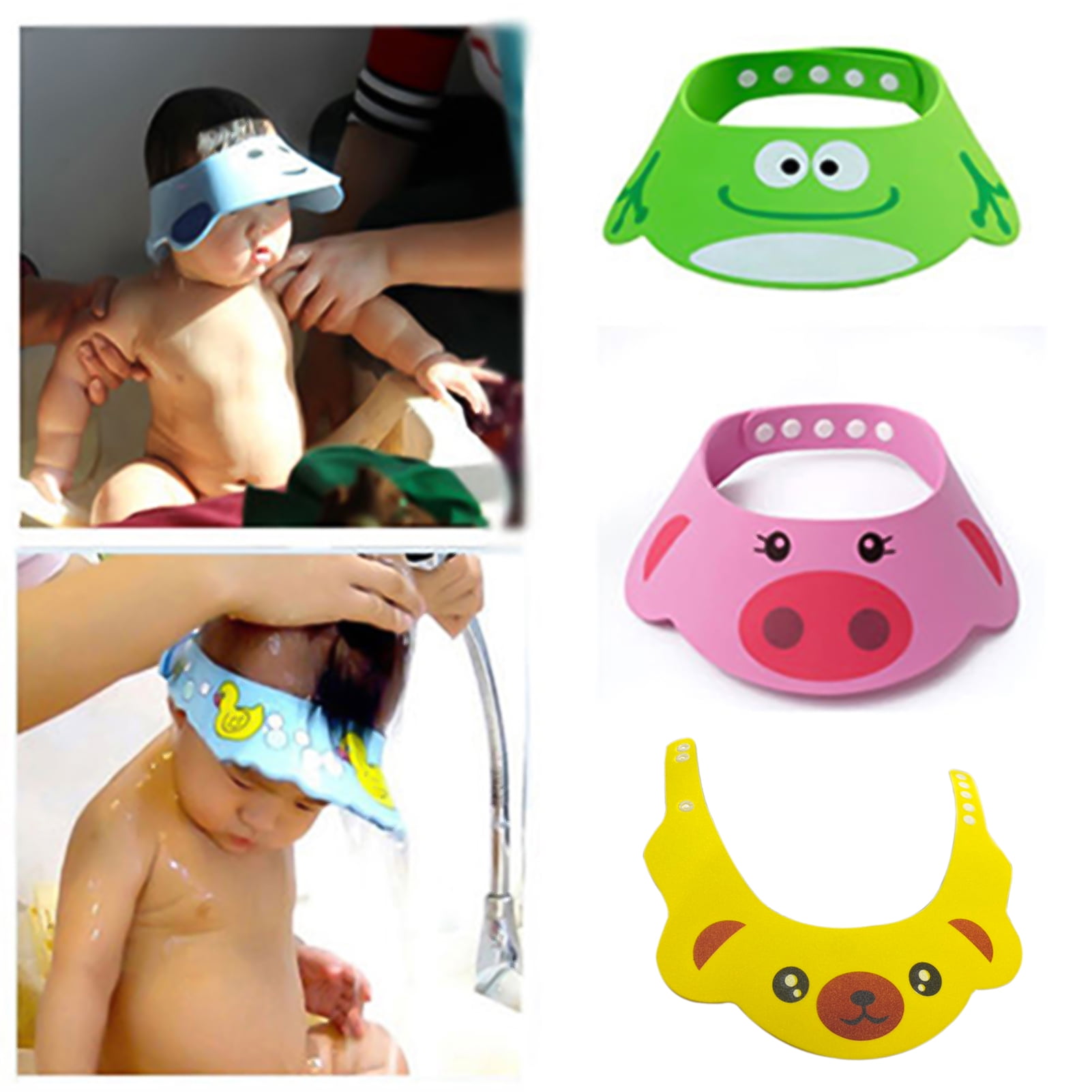 Kids Baby Child Adjustable Soft Waterproof Shield Shampoo Shower Bath Hat Cap FO 