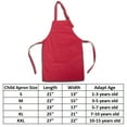 thumbnail image 2 of Opromo Cotton Canvas Kids Aprons with Adjustable Neck Strap and Pocket, Artist Apron & Chef Apron for Cooking, Baking, Painting (S-XXL)-Red-M, 2 of 6