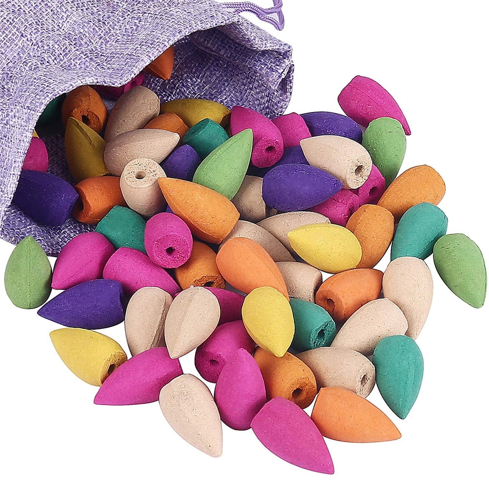 VONTER 100 Pieces Backflow Incense Cones Mixed Natural Scents Waterfall