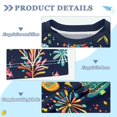 thumbnail image 2 of FORMRS Boys Rash Guard Short Sleeves Swim Shirt Quick Dry UPF 50+ Sun Protection, Sizes 3-12T, Dark Blue Christmas, 2 of 6
