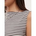 thumbnail image 2 of Women'S Striped Tank Top Boat Neck Sleeveless Crop Tops Summer Slim Fit Tops Gray S, 2 of 9