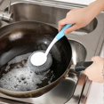thumbnail image 2 of Handle Wire Brush Cleaning Ball Scourer Dish Washing Kitchen Cleaning (Blue), 2 of 3