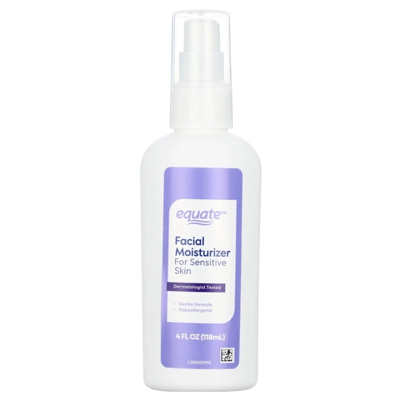 Equate Facial Moisturizer for Sensitive Skin, 4 fl oz, Dermatologist-Tested