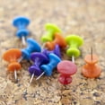 thumbnail image 6 of BAZIC Push Pins Jumbo Plastic Head, Assorted Color (25/pack), 1-Pack, 6 of 7