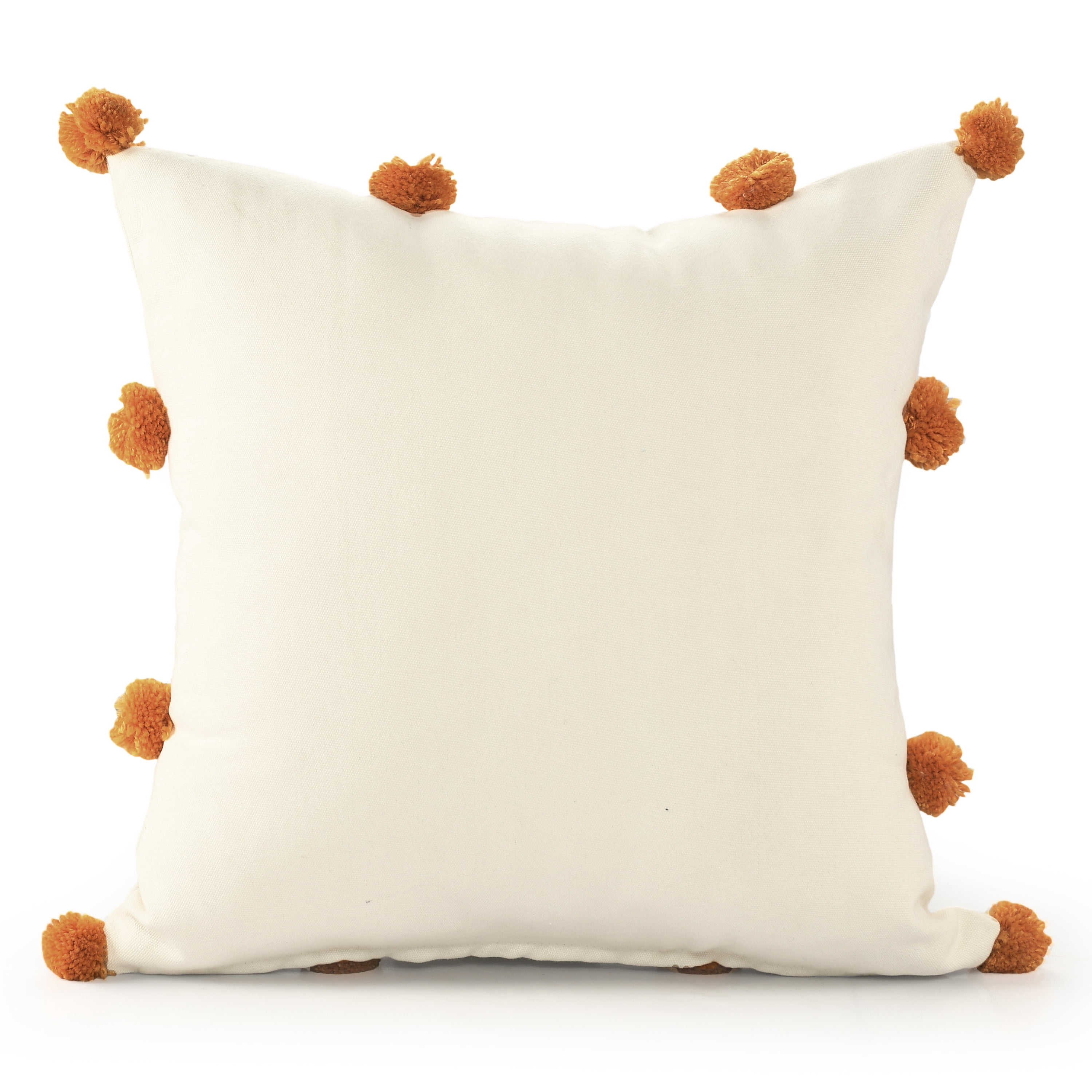 Harlow Hill Afton 20" x 20" Orange/Beige Text Performance Adult Decorative Throw Pillow Cover