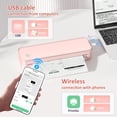 thumbnail image 3 of Impresora portátil Gloryang Inkless para viajes Bluetooth Pink, 3 of 8