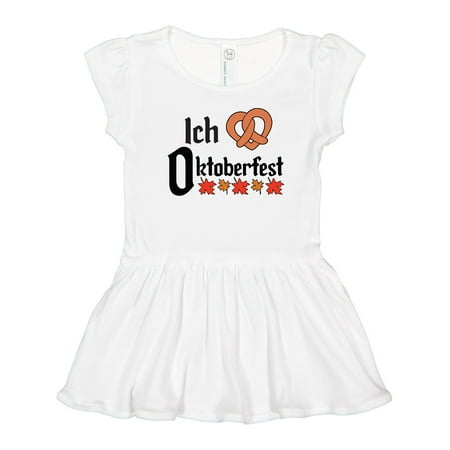 

Inktastic Ich Liebe - I Love Oktoberfest Pretzel Heart Gift Toddler Girl Dress