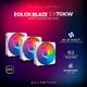 thumbnail image 3 of Kit 3 Ventiladores Gamer Balam Rush EOLOX BLAZE EX70KW 120mm ARGB Diseño Cuadrado Rainbow 1200RPM Blanco 3 Pin Controladora BR-937979, 3 of 6