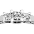 thumbnail image 3 of 18ct White Gold Jewelco London Princess 1/4ct Diamond 1/4ct  Trilogy Ring 3mm, 3 of 7