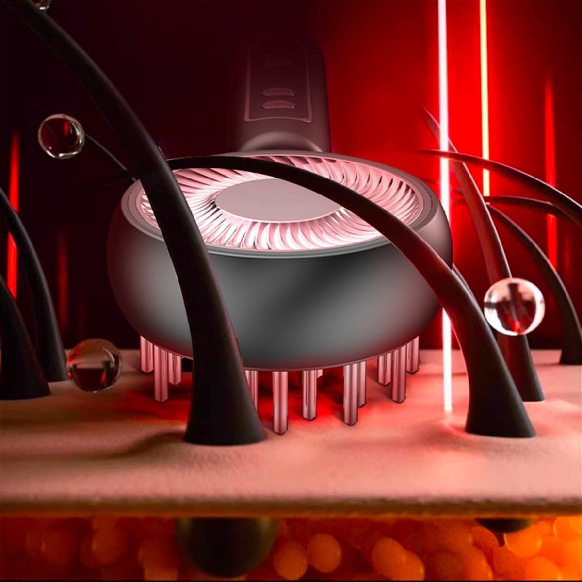 Electric Massage Comb, Vibration Hair Massage Scalp Brush, Promote Hair Growth Multifunctional Red Light Nourish Scalp