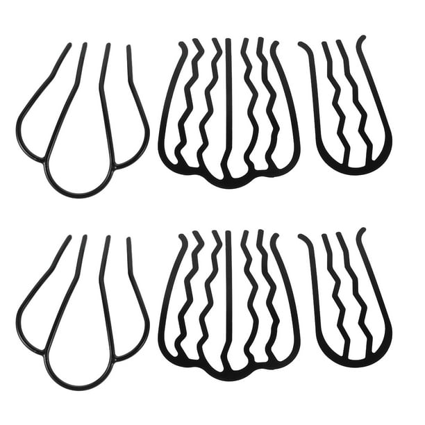 6 peinetas laterales de metal en forma de U para moño recogido, horquilla retro vintage para mujer, accesorios de peinado.