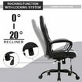 thumbnail image 3 of XF XINFENG Gaming Ergonomic Office Chair, 250lbs Capacity PU Leather Computer Chair with Lumbar Massage, Height Adjustable 360° Swivel Racing Chair, White, 3 of 8