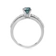 thumbnail image 3 of 1 3/8Ct Blue Round Cut Diamond Matching Bridal Engagement Ring Set White Gold, 3 of 4