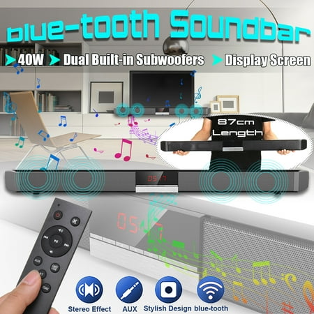 40W Soundbar 360? 3D Surround 34 inch Sound bar TV Wireless Soundbar Built-in Subwoofer Display Screen Stereo Speaker HIFI Superbass Home Theater Audio For PC Computer