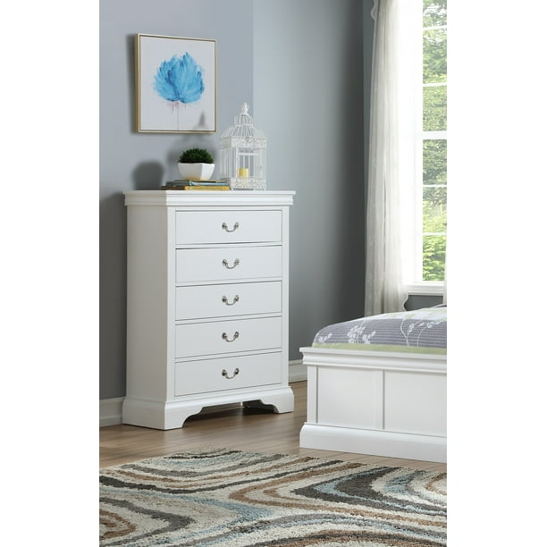 Modern Bedroom Chest Of Drawers White Color Drawers Tall Chest Plywood