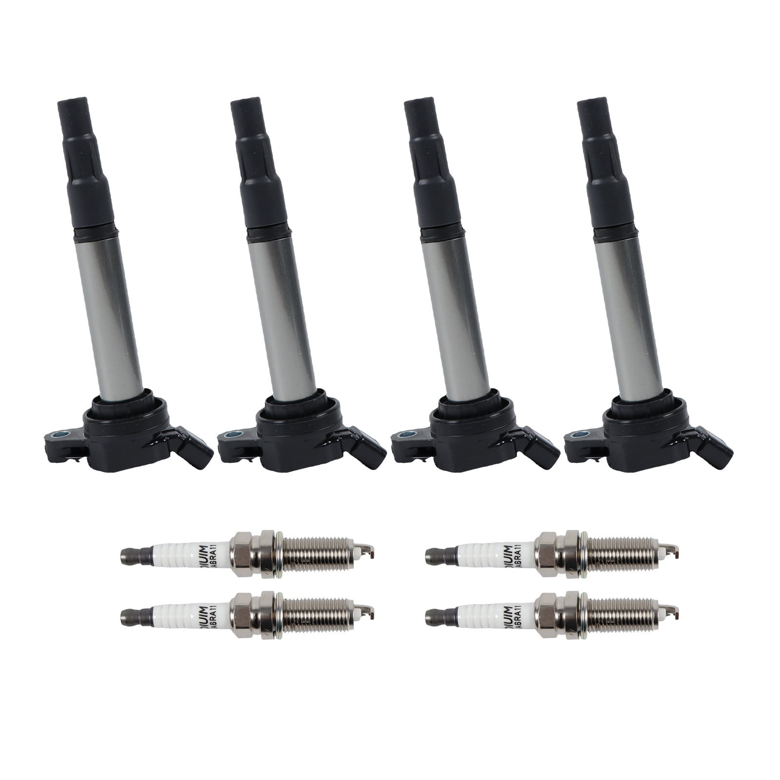 SINOCMP Complete Set of 4 Ignition Coil Pack and Spark Plugs Compatible with Corolla 2009-2018 Matrix Prius C-HR & CT200h 2011-2017 & iM xD 2009-2018 UF596