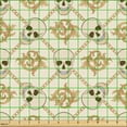 thumbnail image 2 of Ambesonne Skull Fabric by the Yard Upholstery, Damask Leaves Floral Design, 1 Yard, Champagne Camel and Beige, 2 of 5