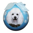 thumbnail image 2 of Easy Hang Shatterproof Christmas Ball Dog Ornament, White Poodle, 2 of 2