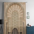 thumbnail image 2 of Yellow Wall Gate Morocco Sheer Curtain for Bedroom Tulle Voile Curtain for Kitchen Living Room r Window Treatment, 2 of 6