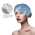 thumbnail image 2 of Kdxio Majestic Deer Mountain Lake Print Shower Cap for Women,Elastic and Reusable,Double Waterproof Layers Bathing Hat, 2 of 6