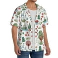 thumbnail image 4 of Sigee Frog and Forest Plants Print Men's Shirts Casual Button Down Short Sleeve Summer Beach Shirt Hawaiian Vacation Shirts Tee Shirt-, 4 of 7