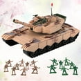 thumbnail image 5 of 1Set Large Size Emulational Military Tank Toy with Random Soldiers Inertia Toy for Children, 5 of 8