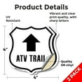 thumbnail image 2 of ATV Trail Up (2 Pack) 4 inch X 4 inch Shield Shaped Heavy Duty 3.2 mil Vinyl Decals Weather Resistant Made in the USA, 2 of 5