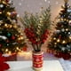 thumbnail image 5 of Christmas Pine Needle Flower Branch Decoration, Simulation Plant Red Berry Leaf, Plug In Holiday Decor, Realistic Artificial Branch, Easy Assembly, Foldable Design, Metal Frame, For Bedroom Home, 5 of 6