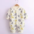 thumbnail image 3 of KPOPLK Baby Boy Organic Cotton Pajamas 2 Way Zipper Preemie Newborn One Piece Outfit Long Sleeve Footed Sleepwear Size 6-9 Months, 3 of 5
