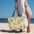 thumbnail image 3 of Wukai Hawaii Palms Print Zipper Bag,large Beach Tote Bag,Waterproof Sandproof Bag,Grocery and Picnic Tote Travel Bag, 3 of 5