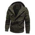 thumbnail image 4 of Men's Fit Relaxed Work Coat Fleece Lined Waterproof Workwear Winter Hooded Jacket with Multiple Pockets, 4 of 8