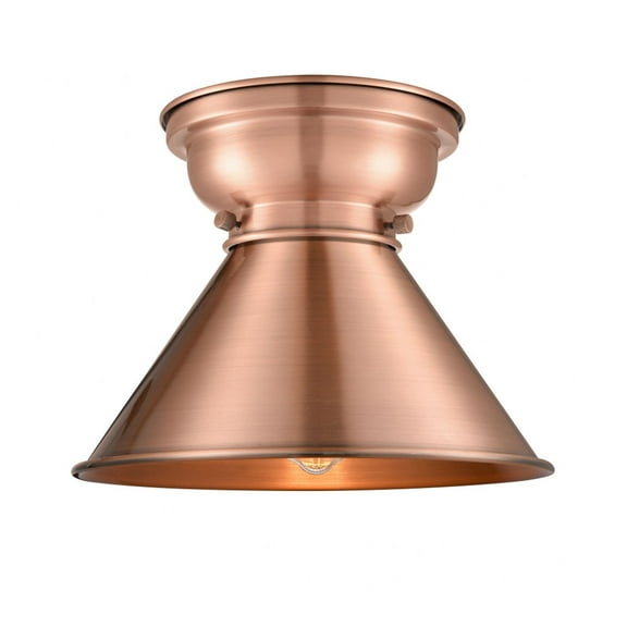 Innovations 623-1F-AC-M10-AC Briarcliff 1 Light 10 inch Flush Mount, Antique Copper