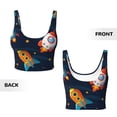 thumbnail image 5 of Lsque Spaceships and Stars Printed Women'S Sports Bra, Compression, Moisture Wicking, High-Impact Sports Bra For Women,Supportive sports bra-X-Large, 5 of 9