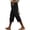Black, variant on Lightweight Loose Fit Casual Pants For With Lace And High Waist 3/4 Length Relaxed Trousers Comfortable Pants for Women Casual, Size S