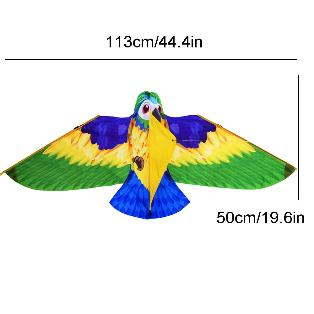NFTIGB Yellow 3D Parrot Kite for Kids and Adults Large Colorful Flying Toy for Outdoor Beach Park Games Beautiful Yellow Animal Kite with String and Handle Easy to Fly Fun Family Activity Summer Gift