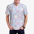 thumbnail image 2 of Balery Summer Cute Unicorns Printed Men’s Short Sleeve Polo Shirt, Midweight Men's Shirt,Golf Polo shirts -Medium, 2 of 8