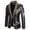 Black, variant on Men's Autumn And Winter Fashion Personality Sequins Casual Suit Jacket Gold