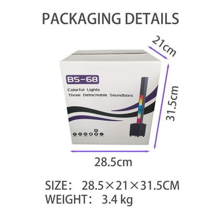 2.1 Subwoofer RGB Detachable TWS Wireless Karaoke Home Theater Computer Speaker